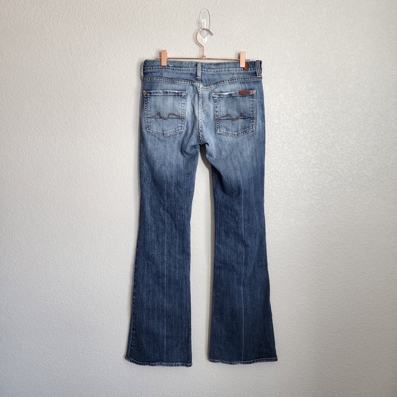 7 FOR ALL MANKIND x VINTAGE Flare Jeans 7FAMK‎ in washed blue Y2K It Girl - Picture 7 of 10